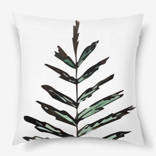 Подушка «Зеленый лист папоротника»