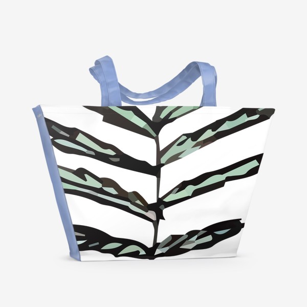Пляжная сумка «Зеленый лист папоротника»