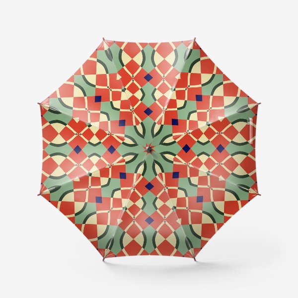 Зонт «Красные ромбы»