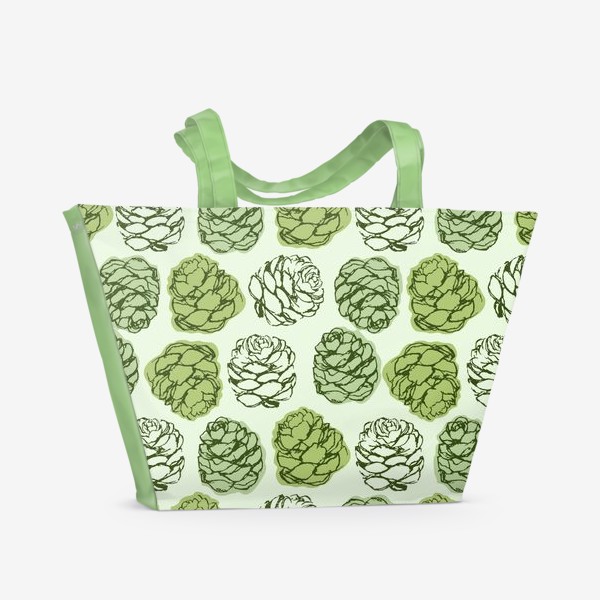 Пляжная сумка «Шишки зеленые»