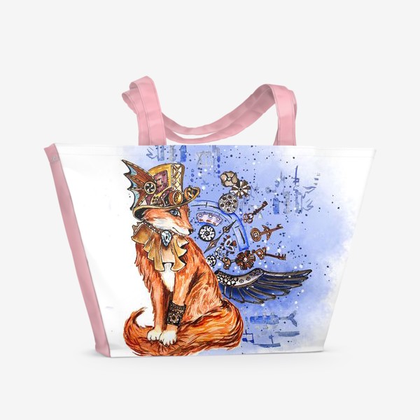 Пляжная сумка «лиса стимпанк »