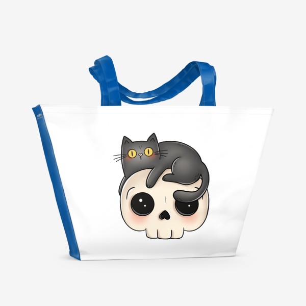 Пляжная сумка &laquo;Кот и череп&raquo;