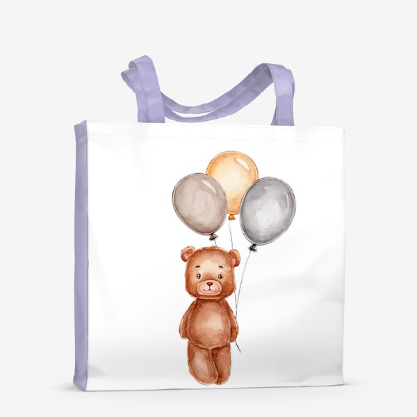 Сумка-шоппер &laquo;Мишка с воздушными шарами&raquo;