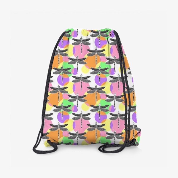 Рюкзак «стрекозы на ярком разноцветном фоне»