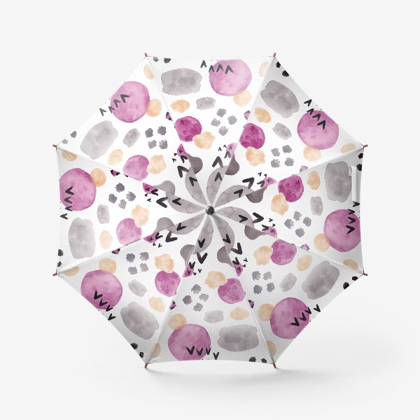 Зонт «Паттерн с акварельными пятнами»