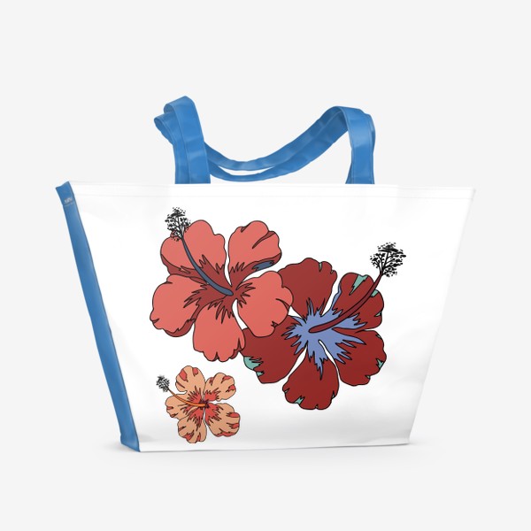 Пляжная сумка «Экзотические цветы»