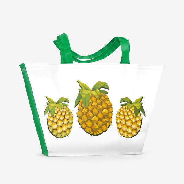 Пляжная сумка «Желтые ананасы»