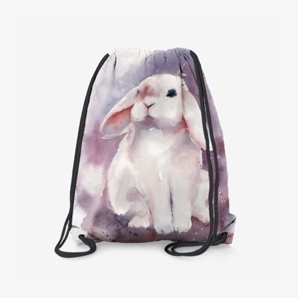 Рюкзак «Кролик в нежный тонах. Акварель. Символ 2023 года»