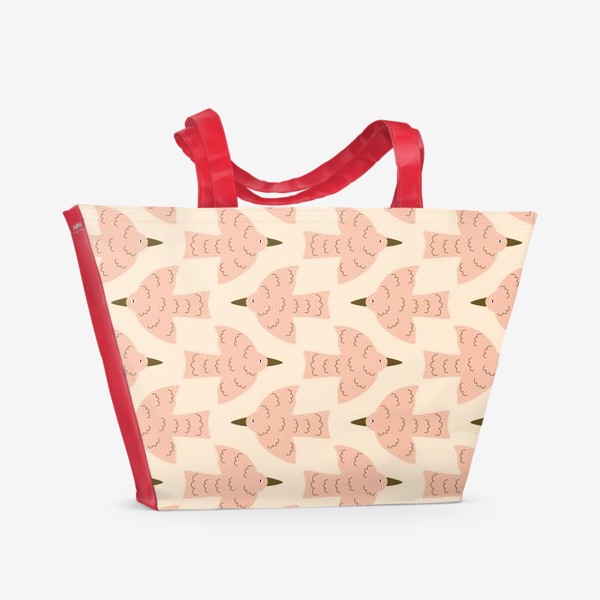 Пляжная сумка «Розовые птички»