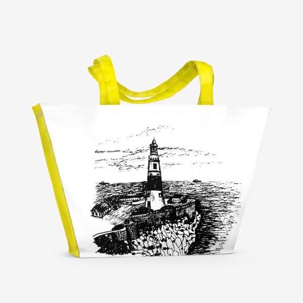Пляжная сумка «Gibraltar lighthouse»