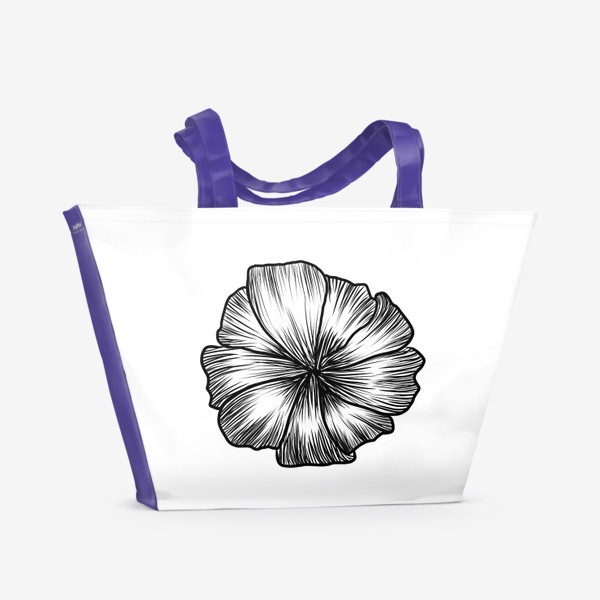 Пляжная сумка «Графичный цветок»
