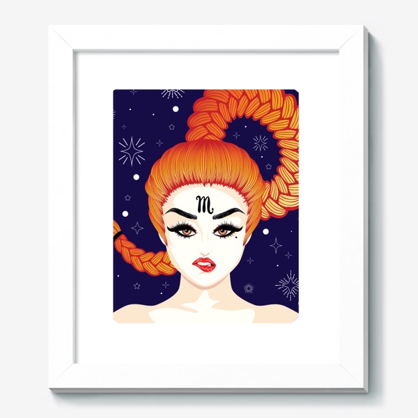 Картина «Девушка с косой знак зодиака Скорпион»