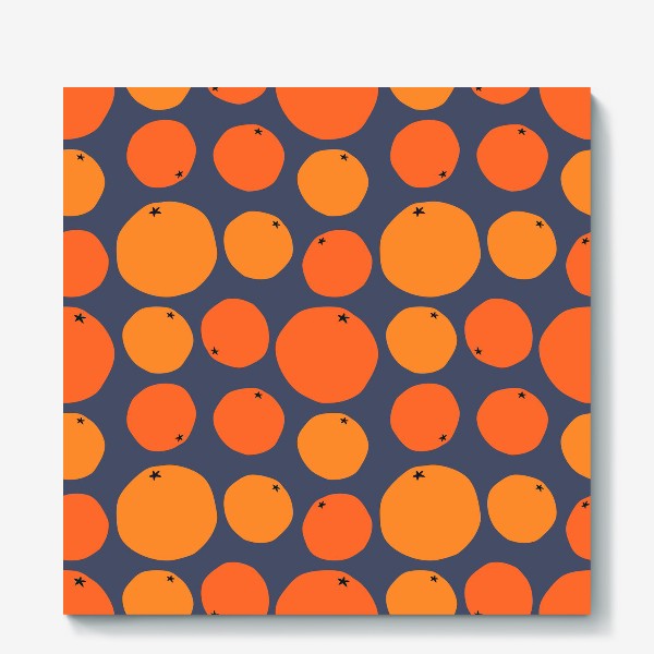 Холст «Сочные абстрактные апельсины»