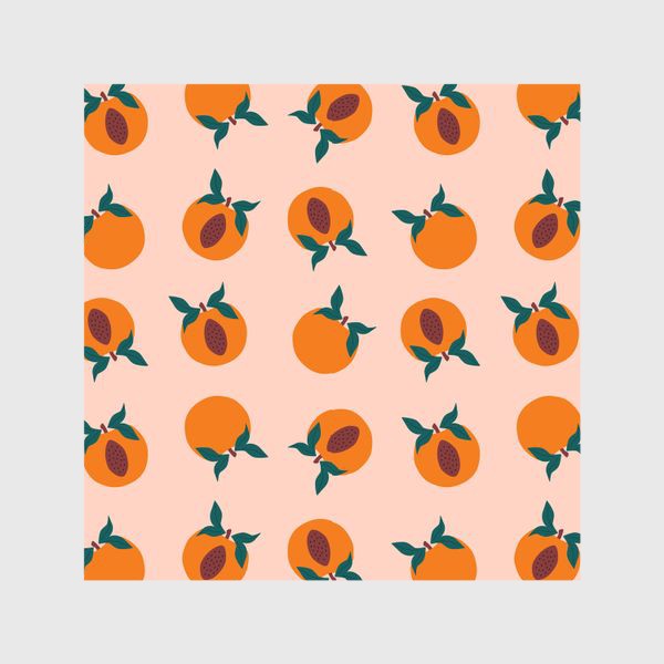 Шторы «Персики с листочками»