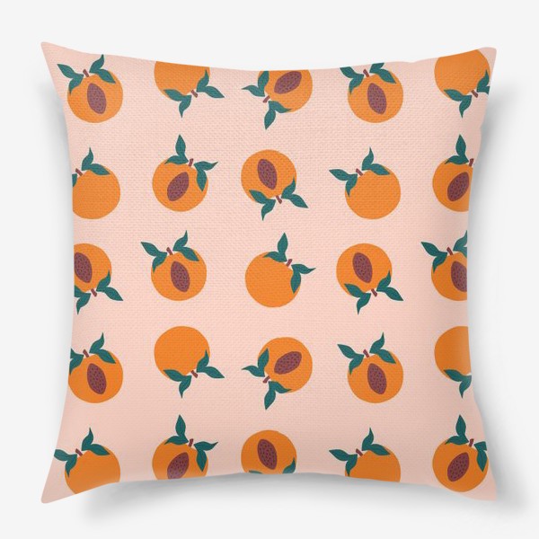 Подушка «Персики с листочками»