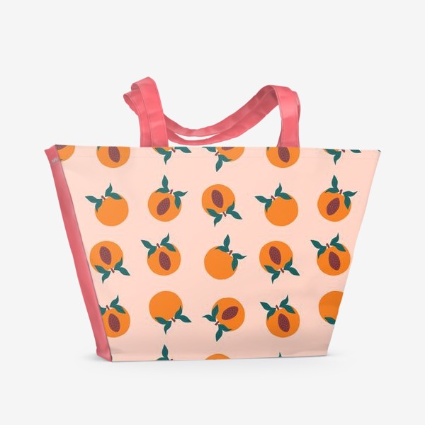 Пляжная сумка &laquo;Персики с листочками&raquo;