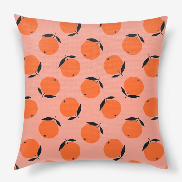 Подушка «Апельсины с листочками»