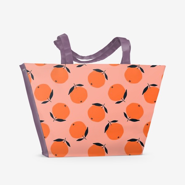 Пляжная сумка &laquo;Апельсины с листочками&raquo;