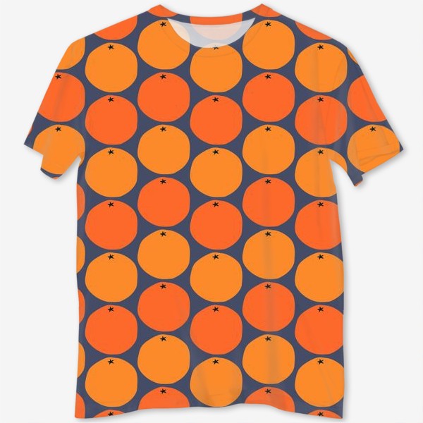 Футболка с полной запечаткой «Абстрактные апельсины»