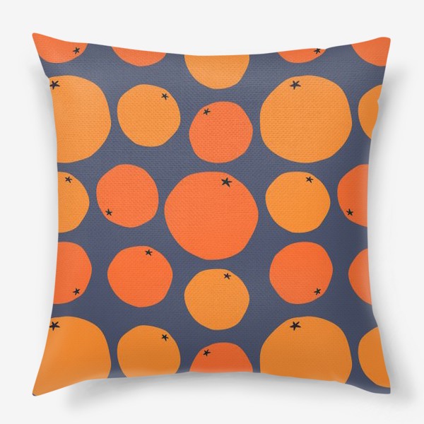 Подушка «Сочные абстрактные апельсины»
