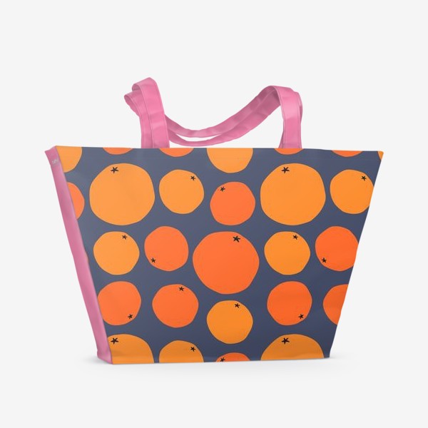 Пляжная сумка «Сочные абстрактные апельсины»