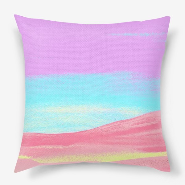Подушка «Пейзаж розовое небо»