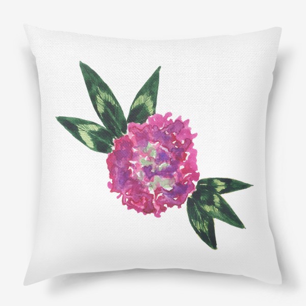Подушка «Акварельный цветок розовый клевер»