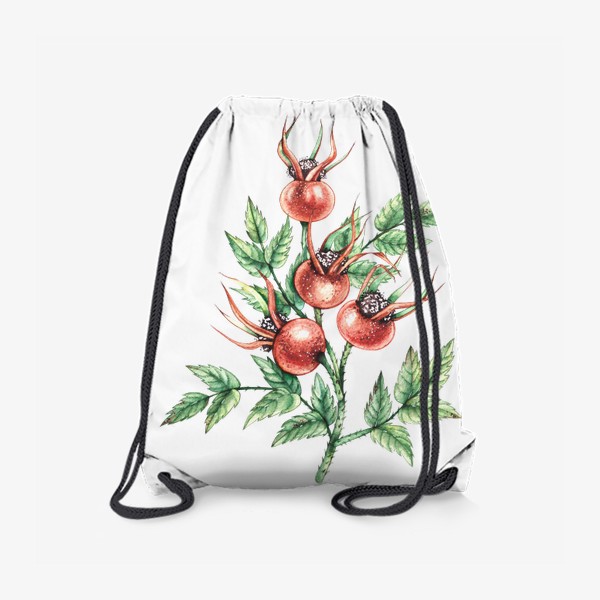 Рюкзак «Ветка шиповника с ягодами»