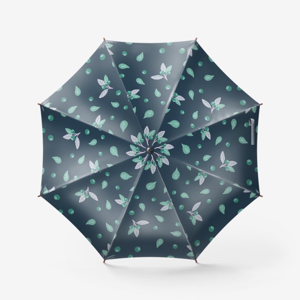 Зонт &laquo;Абстрактный паттерн с ягодами на темном фоне&raquo;