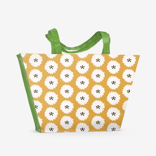 Пляжная сумка &laquo;Абстрактный цветочный узор&raquo;