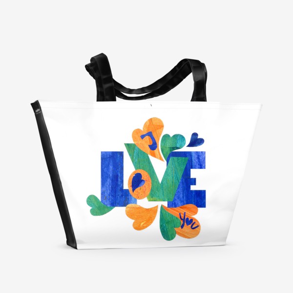 Пляжная сумка «I love tou»
