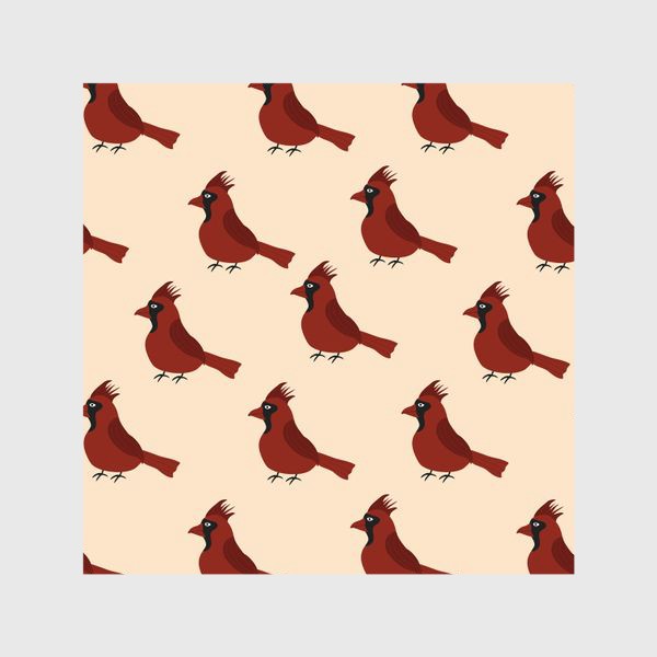 Шторы «Птичка красный кардинал»