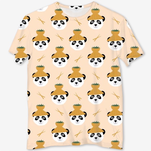 Футболка с полной запечаткой «Азиатские панды»