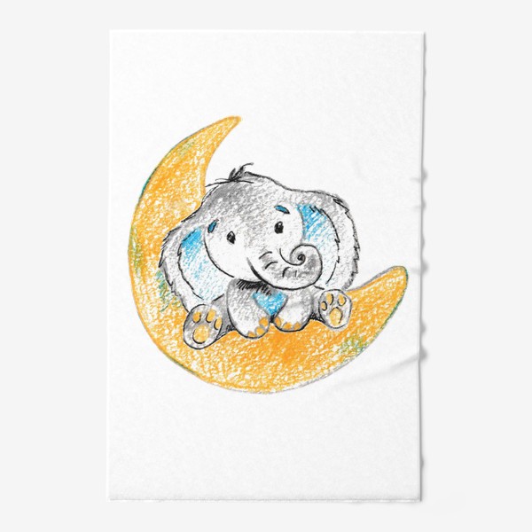 Полотенце «Милый слон на луне»