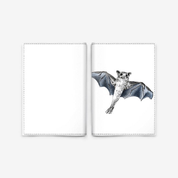 Обложка для паспорта «Милая летучая мышь в полете»