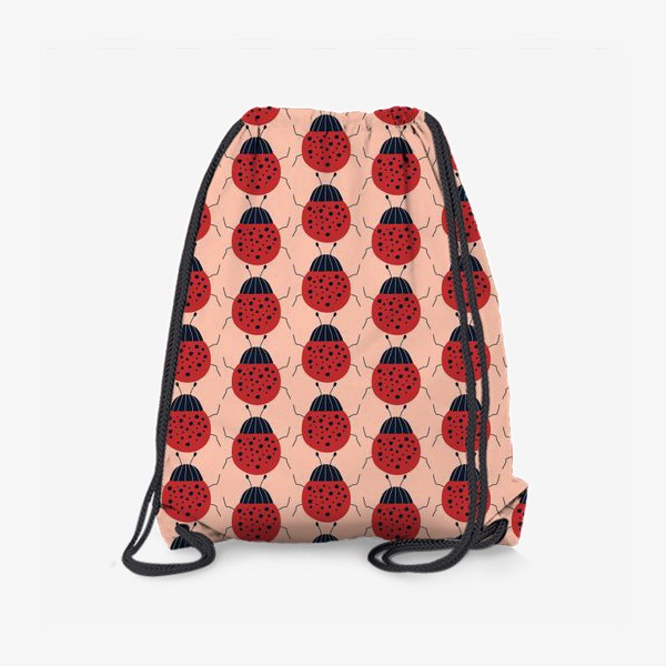 Рюкзак «Красные жуки паттерн»