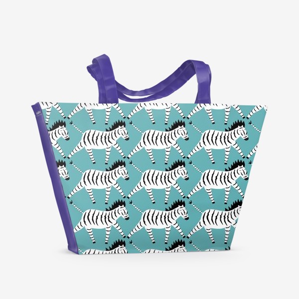 Пляжная сумка «Милые зебры»