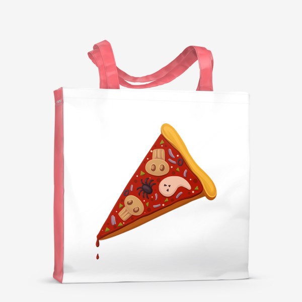Сумка-шоппер «Пицца на хэллоуин»