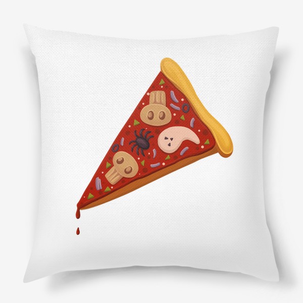 Подушка «Пицца на хэллоуин»