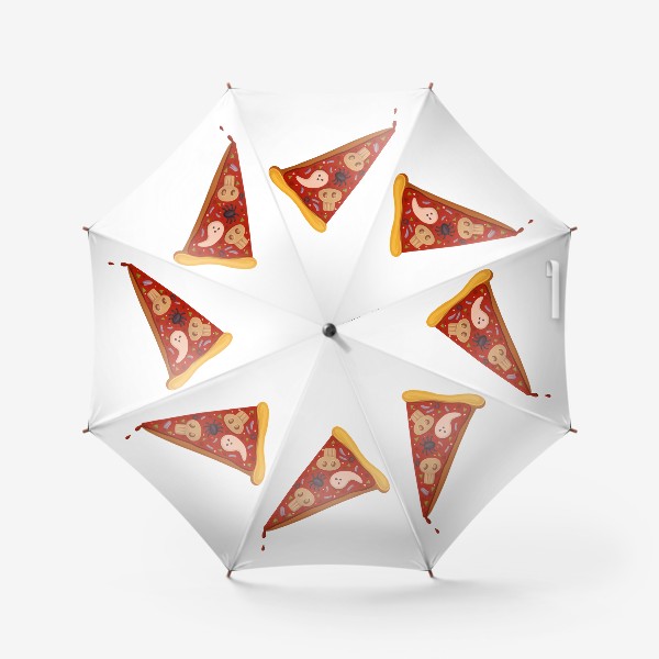 Зонт «Пицца на хэллоуин»