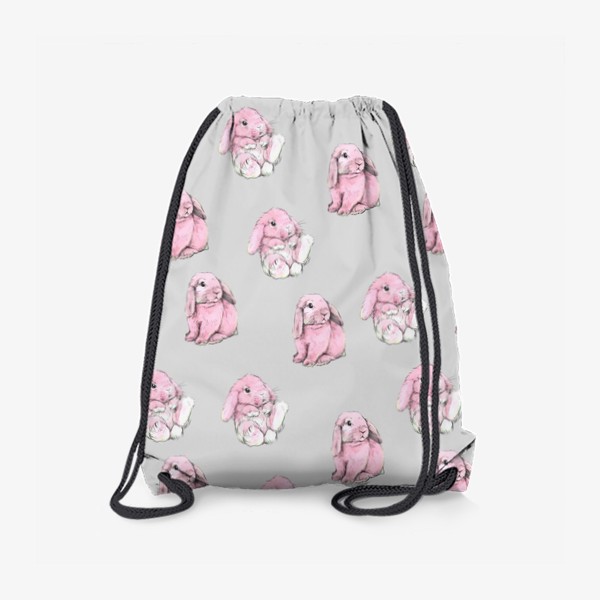Рюкзак «Принт кролики розовые »