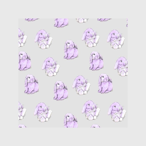 Скатерть «Кролики сиреневые паттерн»