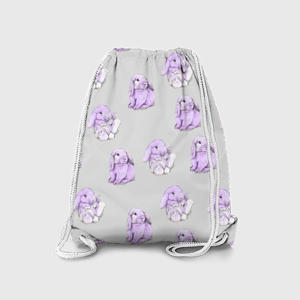 Рюкзак «Кролики сиреневые паттерн»