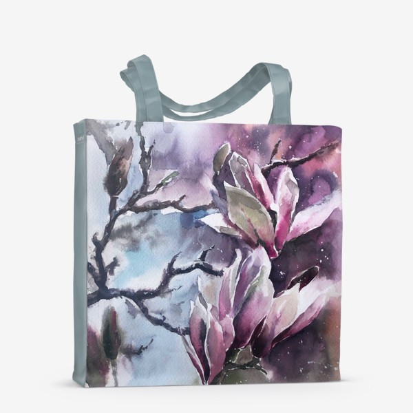 Сумка-шоппер «Акварельные цветы Магнолия»