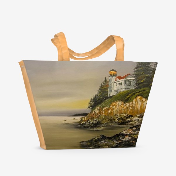Пляжная сумка «Домик смотрителя маяка»