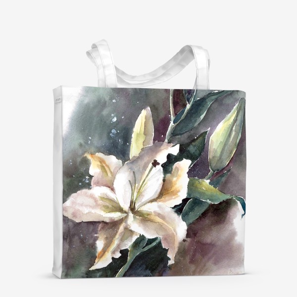 Сумка-шоппер «Акварель цветок Лилия»