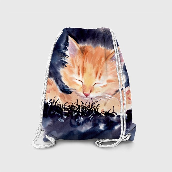Рюкзак «Акварельный скетч Рыжий котик »