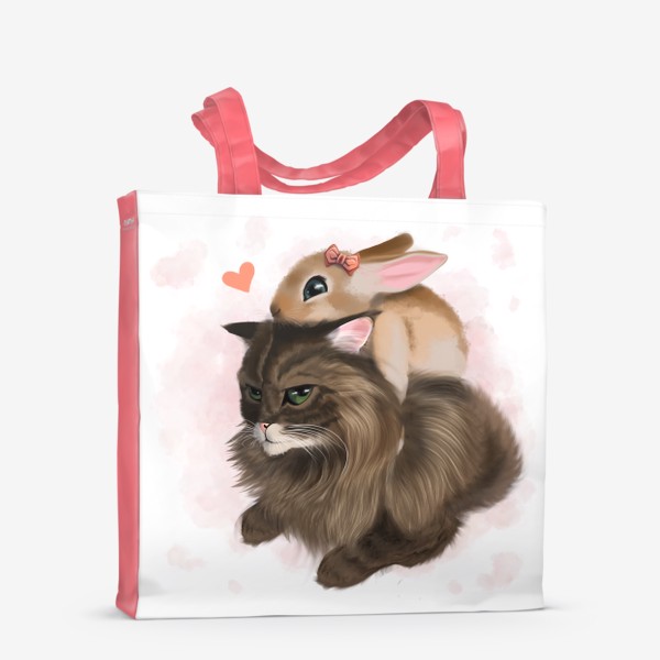 Сумка-шоппер «Кот и Кролик равно Любовь »