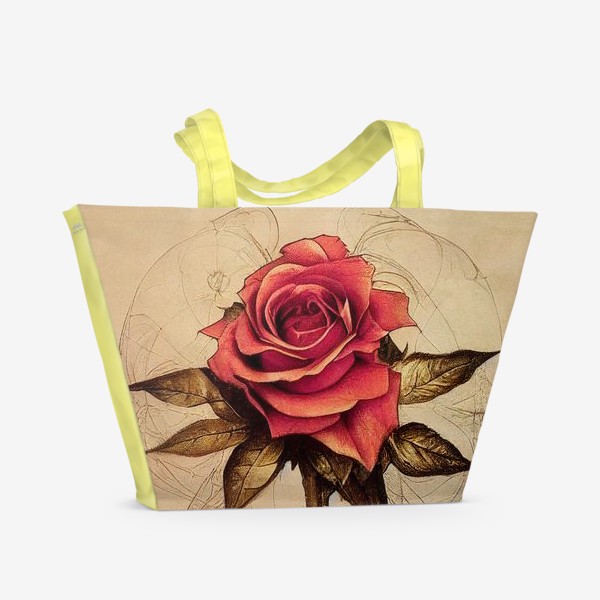 Пляжная сумка «Винтажная роза»