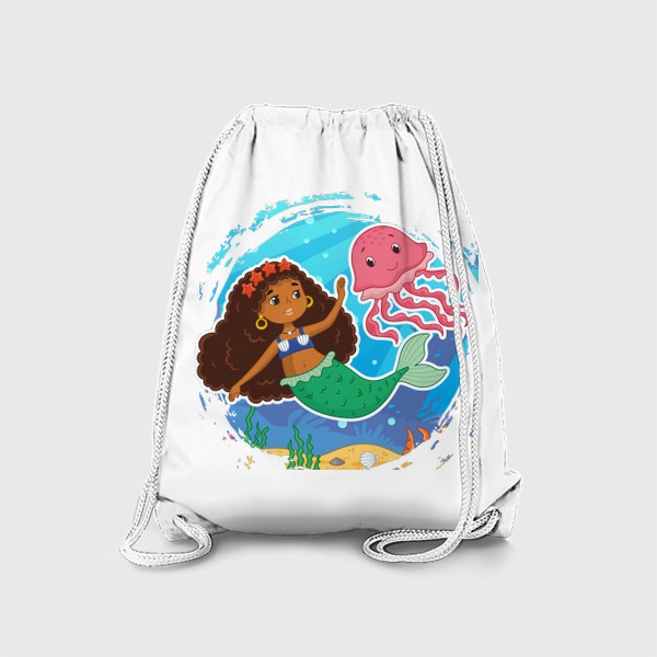 Рюкзак «Мультяшная русалочка с медузой»